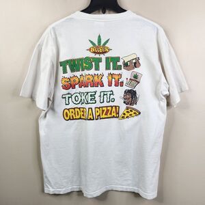 Outhouse Designs Vintage 1993 Reefer Madness Twist It Spark It Toke It SS Tee L